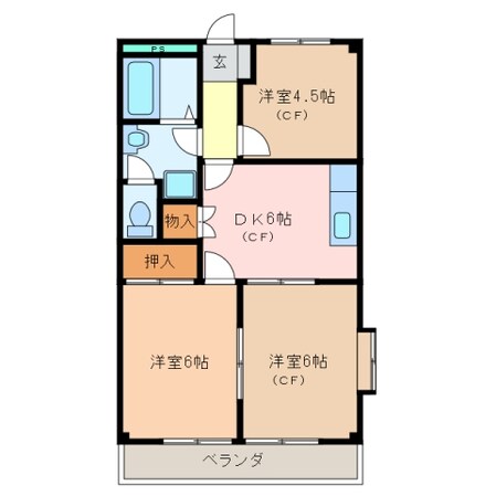 松阪駅 徒歩33分 2階の物件間取画像